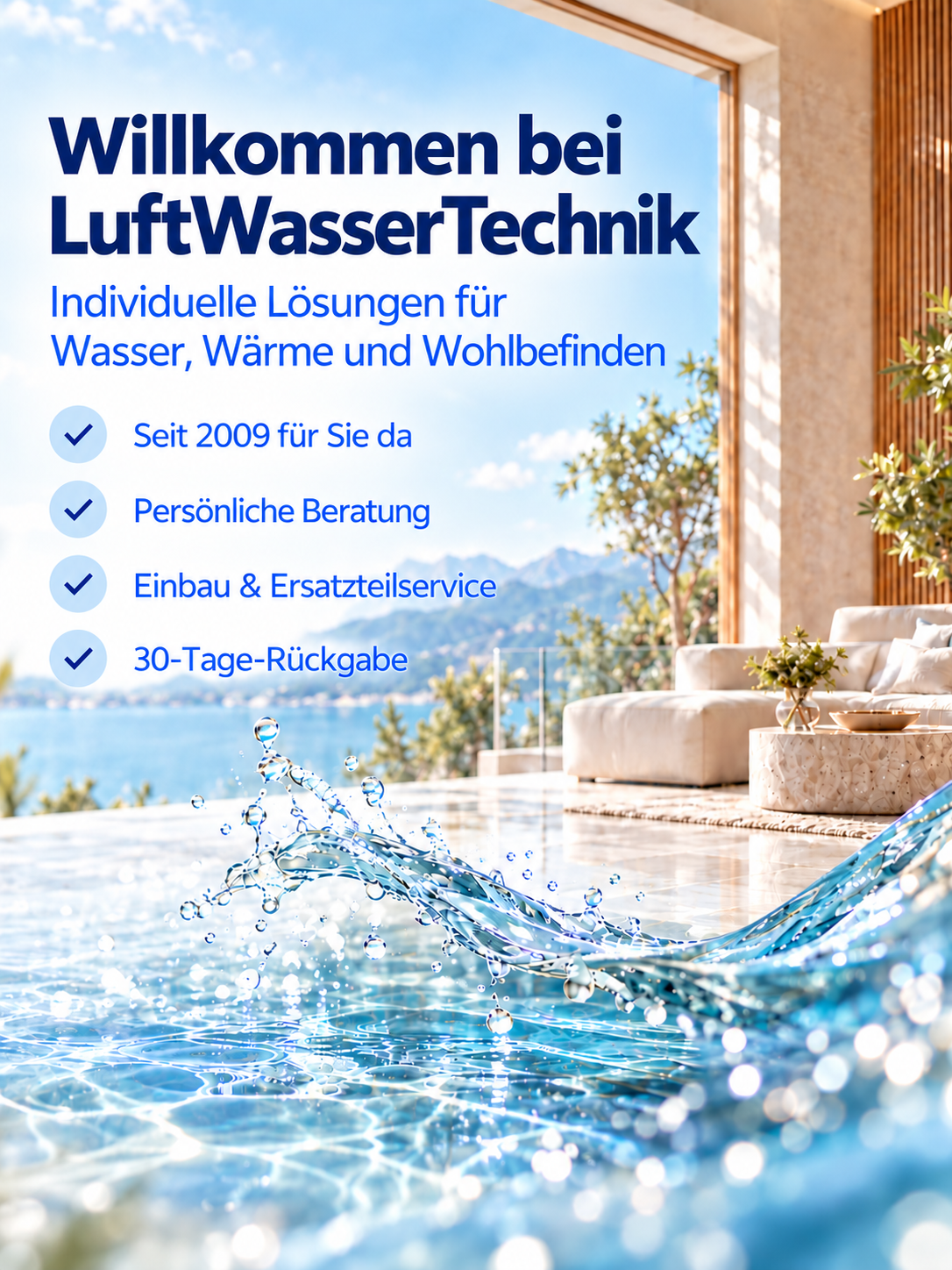LuftWasserTechnik – individuelle Lösungen für Wasser, Wärme und Wohlbefinden