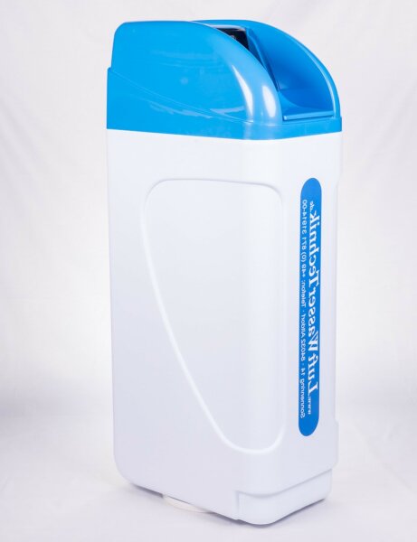 Wasserenthärtungsanlage F 50 mit Steuerventil Fleck 5600 SXT und 12,5 Liter Ionenaustauscherharz DUPONT Amberlite HPR1100 Na Ion