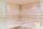 Finnische Sauna aus Lindenholz mit Glasfront Modell 14L01L220 mit Harvia Technik 220 x 220 x 210 Ofen Links Lieferung bis Bordsteinkante