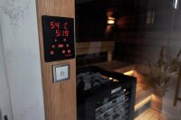 Harvia Solide 3 Modell: S2125LD; Kombination: Helle Fichtenholz ohne schwarzen Details; Lieferoption: Lieferung bis Bordsteinkante