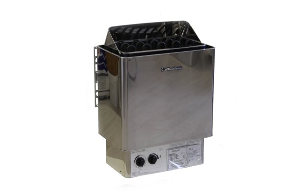 Elektro Saunaofen 6,0 kW / 400V / 3N; Variation: Edelstahl / interner Steuerung / ohne Steine