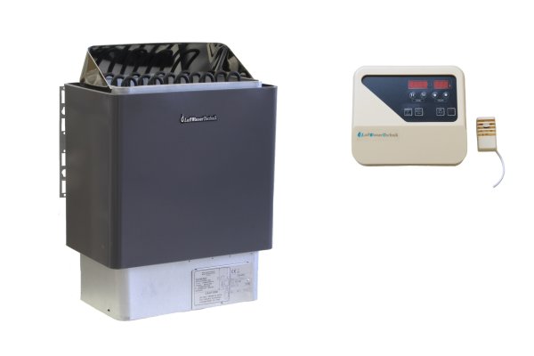 Elektro Saunaofen 9,0 kW / 400V / 3N; Variation: Stahl verzinkt / externer Steuerung / ohne Steine