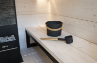 Harvia Sauna-Zubehörset schwarz Stahl matt mit...