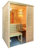 Massivsauna Sauna-Infra-Kombi Alaska Mini Infra+ ohne Saunaofen Gr&ouml;&szlig;e: 1600 x 1100 x 2040 mm