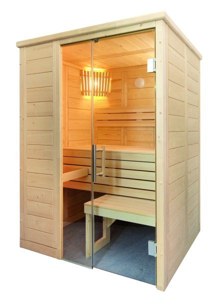 Massivsauna Alaska Mini ohne Saunaofen Gr&ouml;&szlig;e: 1600 x 1100 x 2040 mm