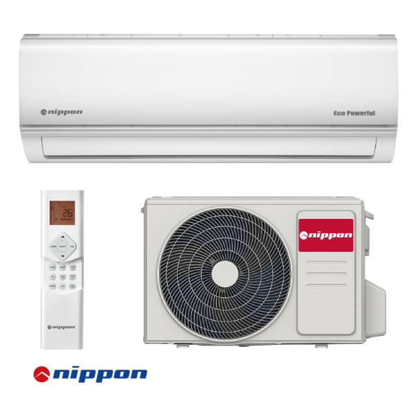 Split Klimaanlage Nippon ECO POWERFUL 9.000 BTU - 24.000 BTU mit K&auml;ltemittel R32 und WiFi