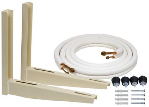 Installation Set für Klimaanlage 3m CU-Leitungen Wandhalter Schwingungsdämpfer