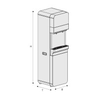 Wasserbar aquaJAMES "Verona" mit reines, heißes, gekühltes & sprudelndes Wasser Umkehrosmoseanlage Wasserfilter Wasserspender Membranfilter
